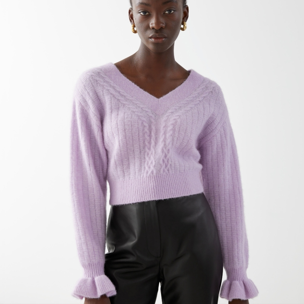 & other stories purple sweater